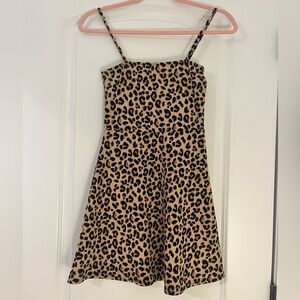 H&M Leopard Print Mini Dress - Size 2